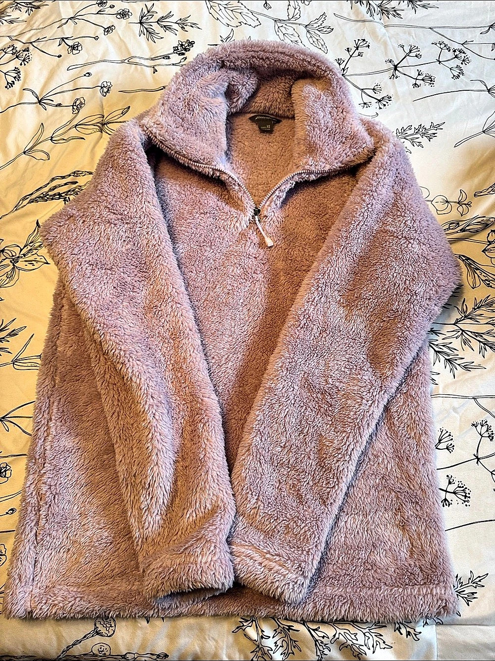 Eddie Bauer Teddy Fleece Half-Zip Size XS Like New